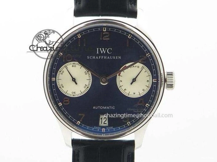 MIROTIME 0721 Supportive Portuguese Chrono IW371431 ZF 1:1 Best Edition Gray Dial On Brown Leather Strap A79350 (Slim Movement) 7261